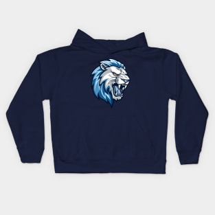 Blue Lions Head Kids Hoodie